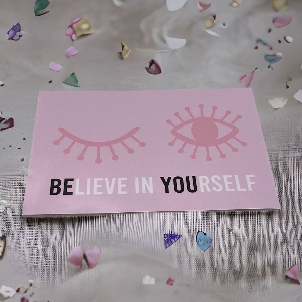 NWT M.C. squares BELIEVE IN YOURSELF Reusable adhesive white board cut out